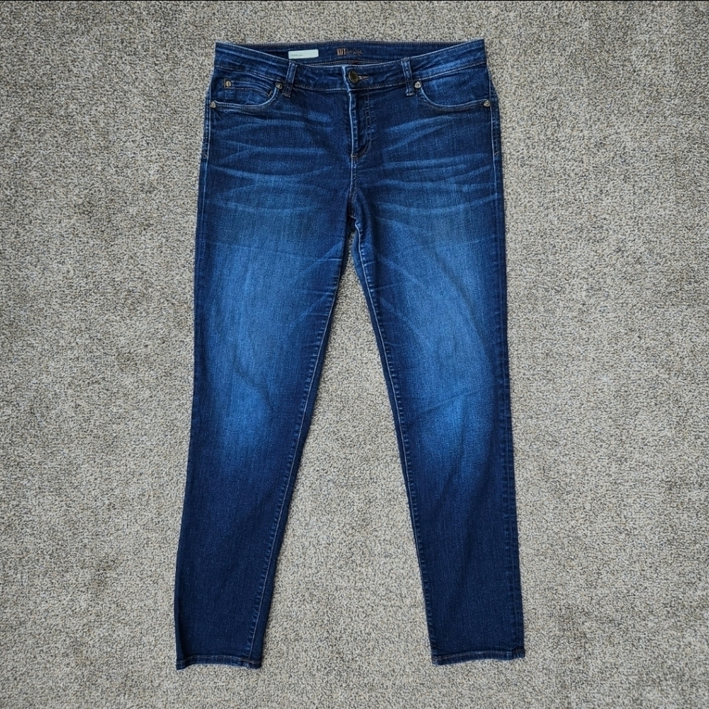 KUT from the Kloth Diana Skinny Jeans Busy Medium Wash Stretch Womens Size 12